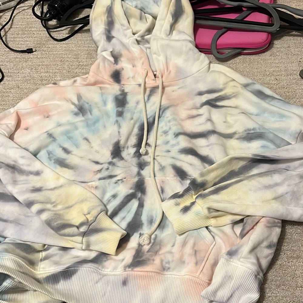 oversized tiedye american eagle hoodie